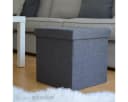 DuneDesign Faltbarer Sitzhocker mit Stauraum - 38x38x38 cm Polsterhocker Bild 3