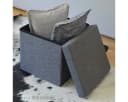 DuneDesign Faltbarer Sitzhocker mit Stauraum - 38x38x38 cm Polsterhocker Bild 5