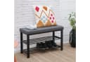 DuneDesign Schuhbank mit Polster und Ablage - Metallgestell Bild 1