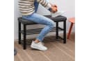 DuneDesign Schuhbank mit Polster und Ablage - Metallgestell Bild 3