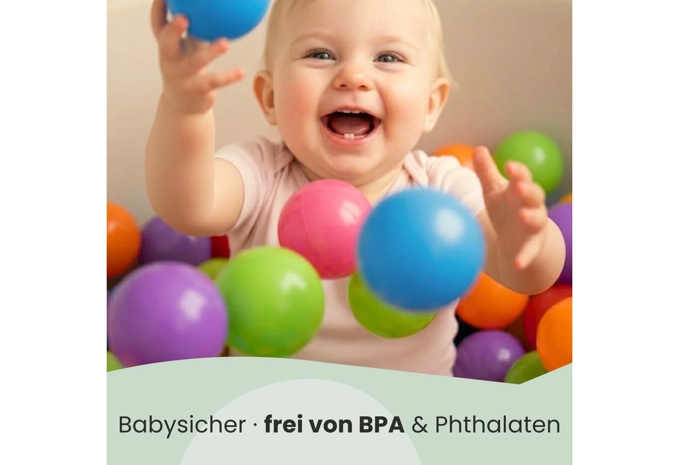 LittleTom Bällebad-Bälle Baby 450 St. Bunte PE-Spielkugeln - Bild 3