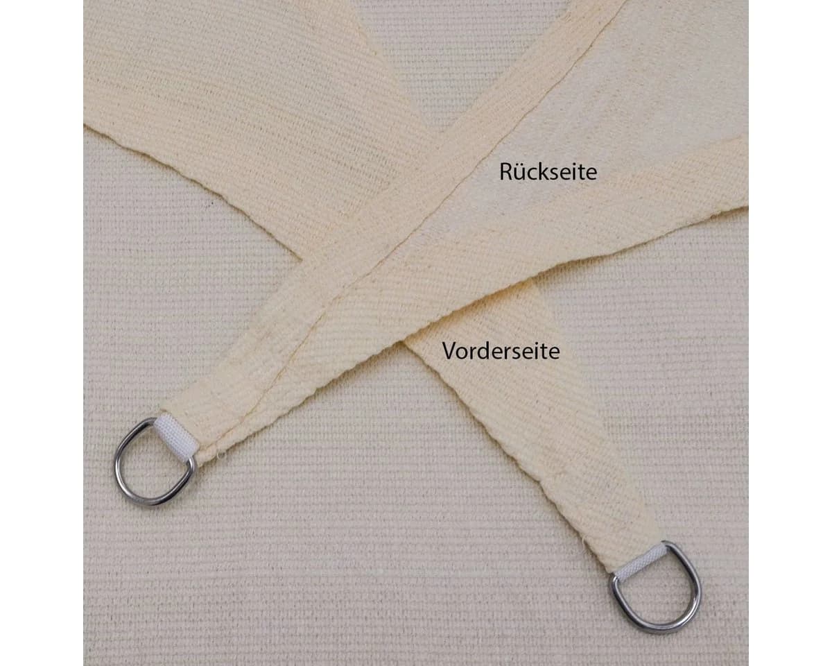 AMANKA Sonnensegel Dreieckig Beige UV-Schutz HDPE - Bild 4