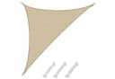 AMANKA Sonnensegel 3,6x3,6x5,1m HDPE Dreieck Beige UV-Schutz Bild 2