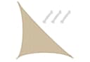 AMANKA Sonnensegel 3,6x3,6x5,1m HDPE Dreieck Beige UV-Schutz Bild 5