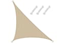 AMANKA UV Sonnensegel 2,5x2,5x3,5 HDPE Dreieck Rechtwinklig Garten Beige Bild 2