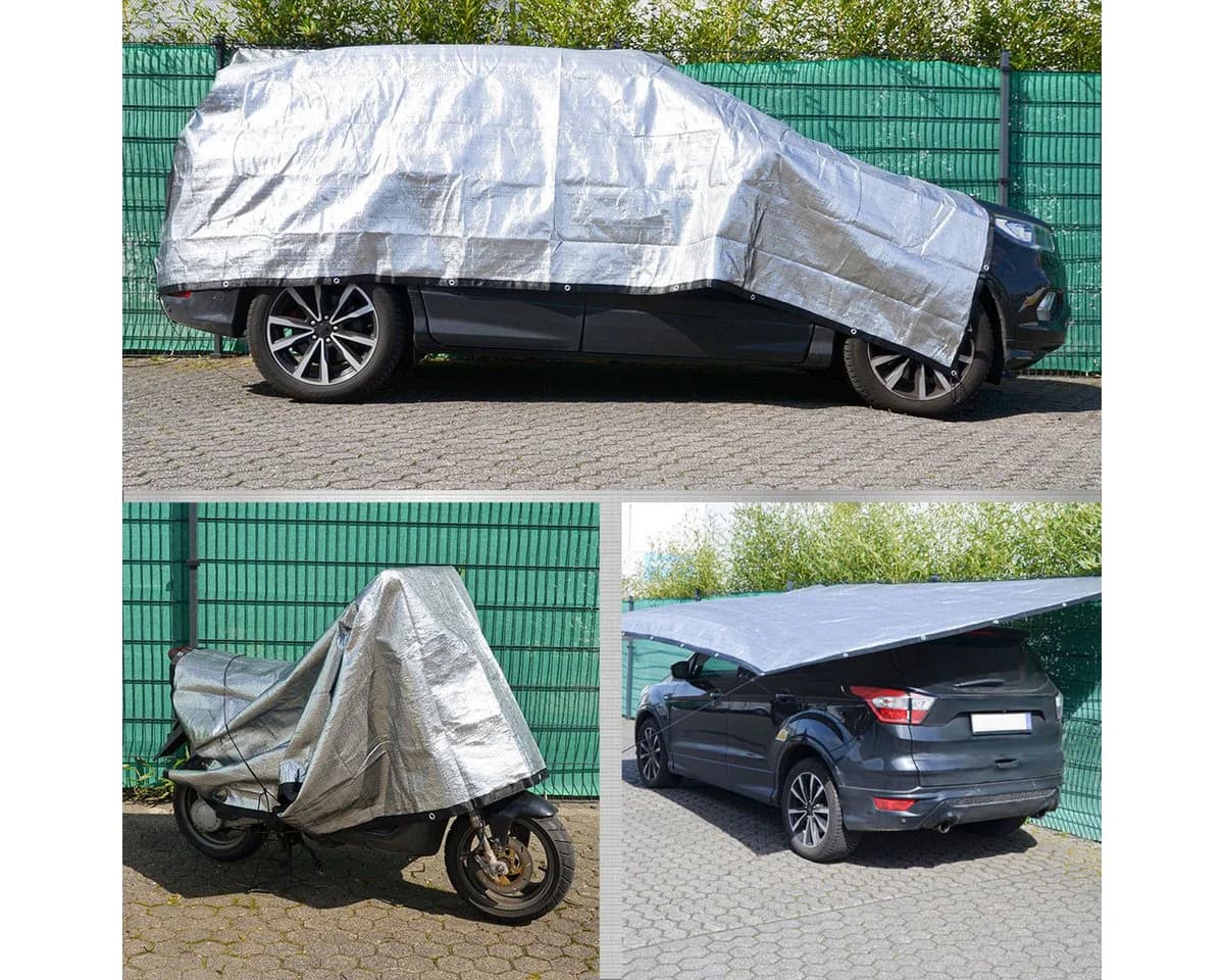 AMANKA Schattennetz 2x2m Aluminium Sonnenschutz Netz Hitzeschutz Camping