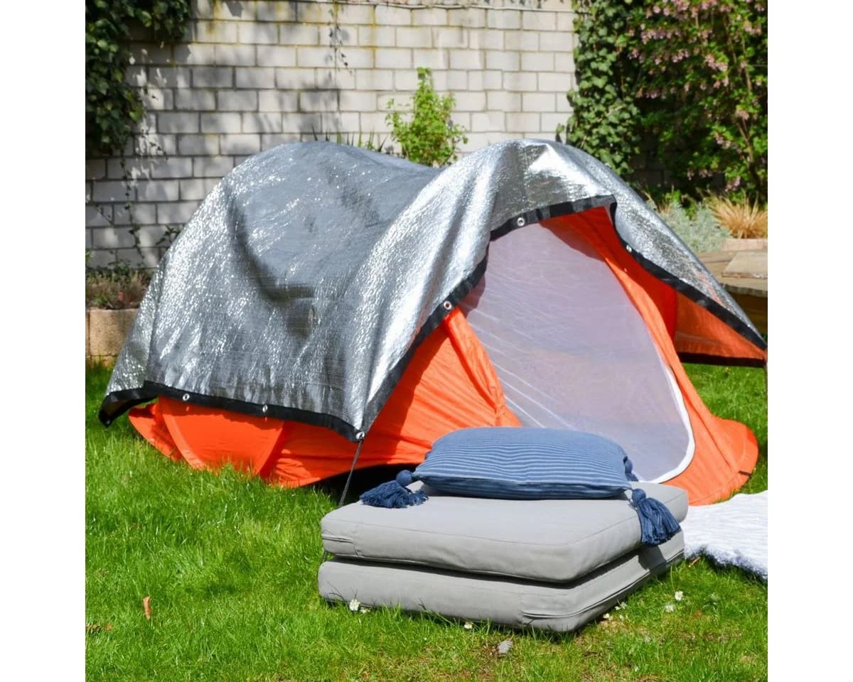 AMANKA Schattennetz 2x2m Aluminium Sonnenschutz Netz Hitzeschutz Camping - Bild 4