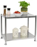 Edelstahl Regal 2 Ebenen 61x36x50 Schwerlastregal bis 60kg Metallregal Küche Bild 2
