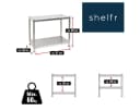 Edelstahl Regal 2 Ebenen 61x36x50 Schwerlastregal bis 60kg Metallregal Küche Bild 5