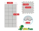 LittleTom Puzzlematte 18-tlg. Baby Spielmatte Grau Beige Bunt Bild 5
