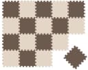 LittleTom Puzzlematte 18-tlg. Baby Spielmatte Braun Beige Bild 2