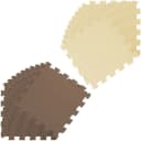LittleTom Puzzlematte 18-tlg. Baby Spielmatte Braun Beige Bild 4