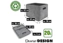 DuneDesign Aufbewahrungskorb 2er Set Anthrazit Grau Filz Bild 1