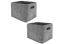 DuneDesign Aufbewahrungskorb 2er Set Anthrazit Grau Filz Bild 2