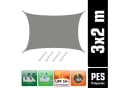 AMANKA Sonnensegel 2x3m Rechteckig Wasserdicht Bild 1