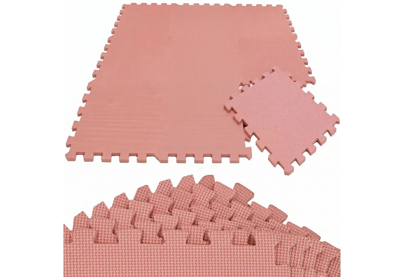 LittleTom Puzzlematte 9-tlg. Rosa EVA Schaumstoff Baby Spielmatte - Bild 2