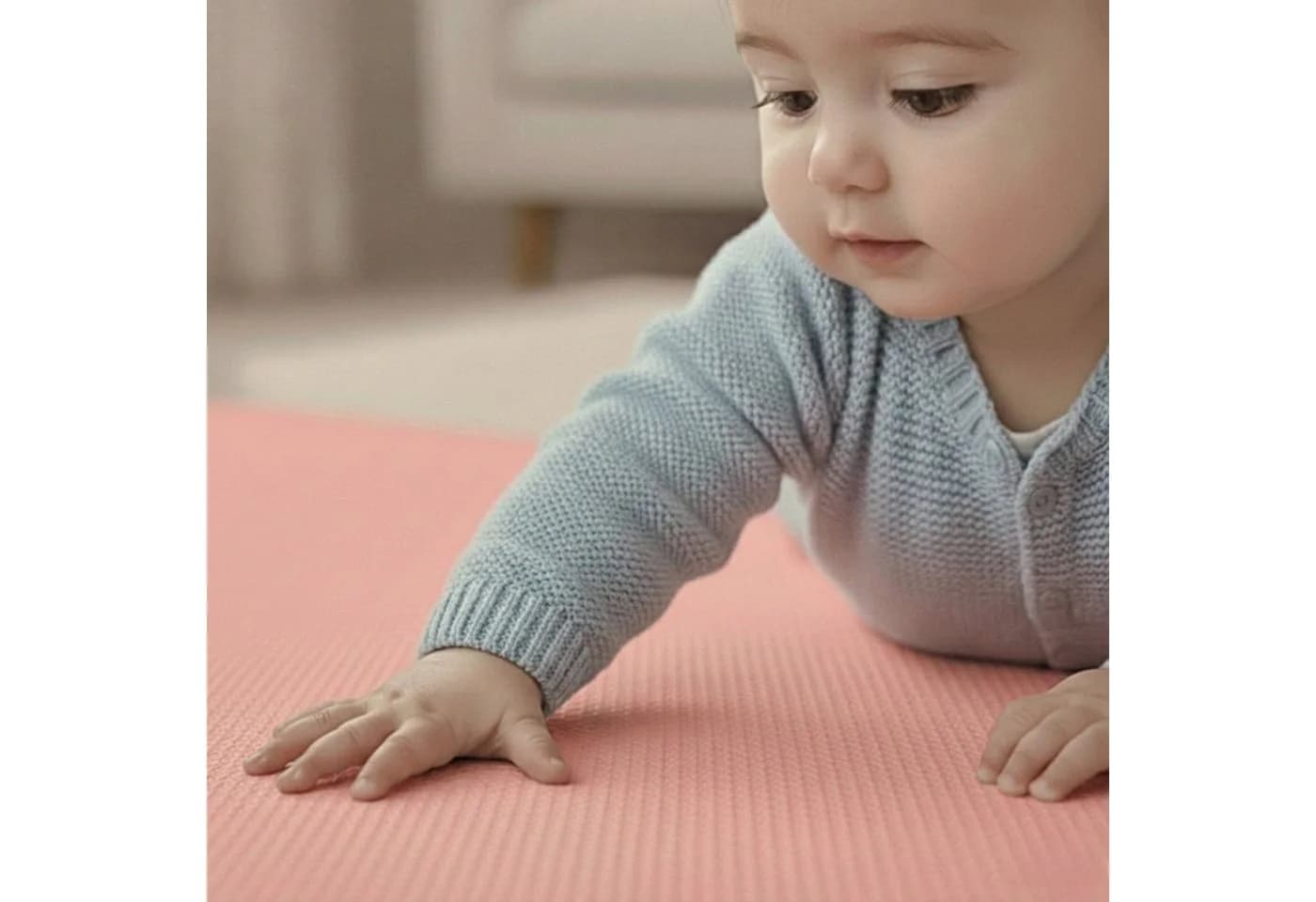 LittleTom Puzzlematte 9-tlg. Rosa EVA Schaumstoff Baby Spielmatte - Bild 4