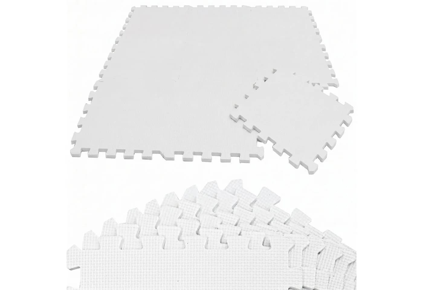 LittleTom Puzzlematte 9-tlg. Weiß EVA Schaumstoff Krabbelmatte - Bild 2