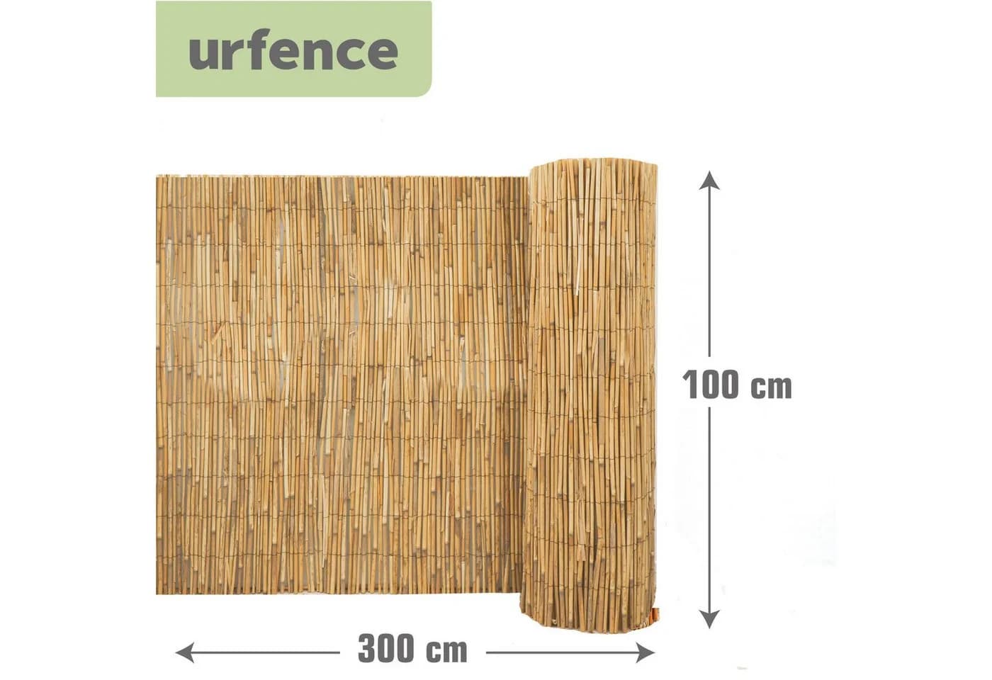 urfence Schilfmatte Sichtschutzzaun 100x300 cm Braun - Bild 4