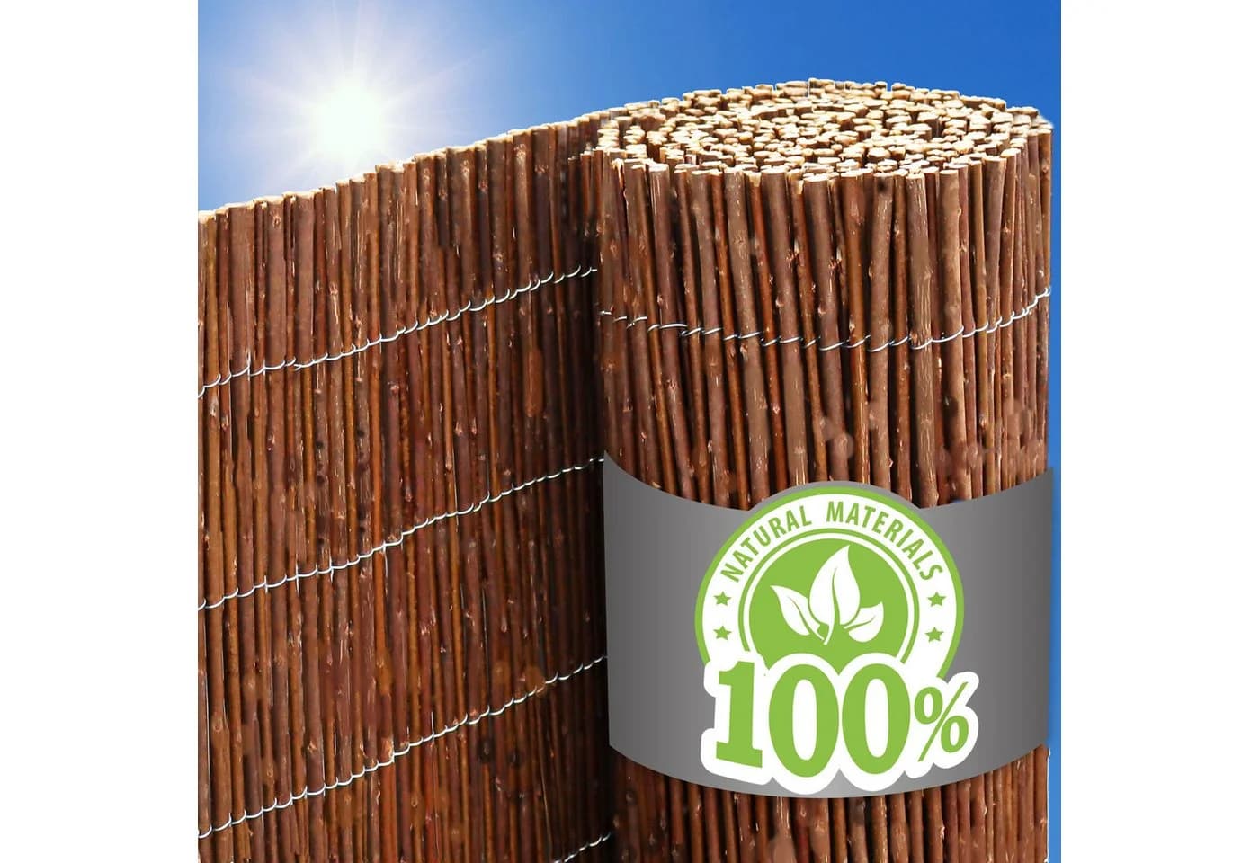 urfence Sichtschutzmatte aus Weide 100x300 cm - Bild 2