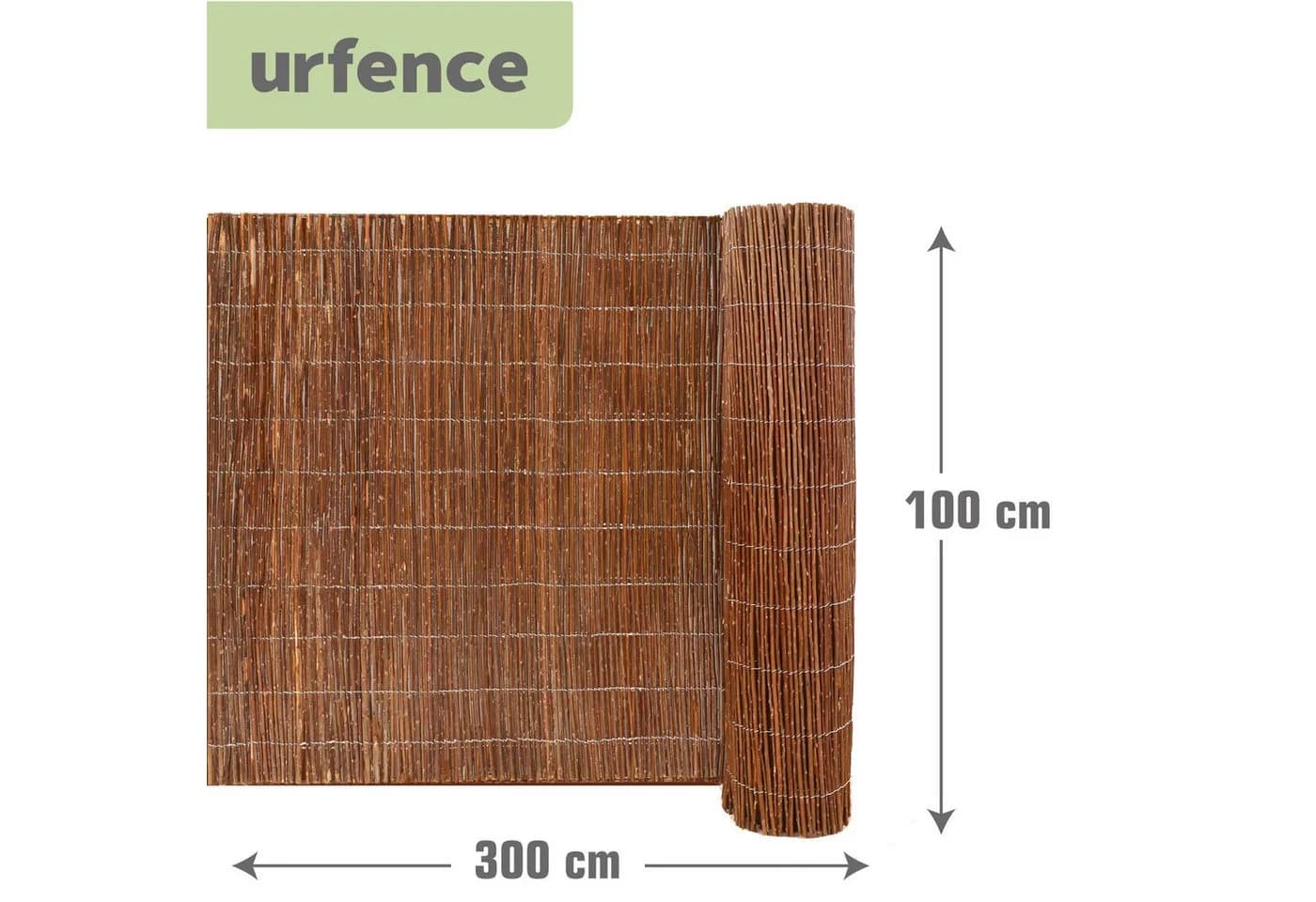 urfence Sichtschutzmatte aus Weide 100x300 cm - Bild 4
