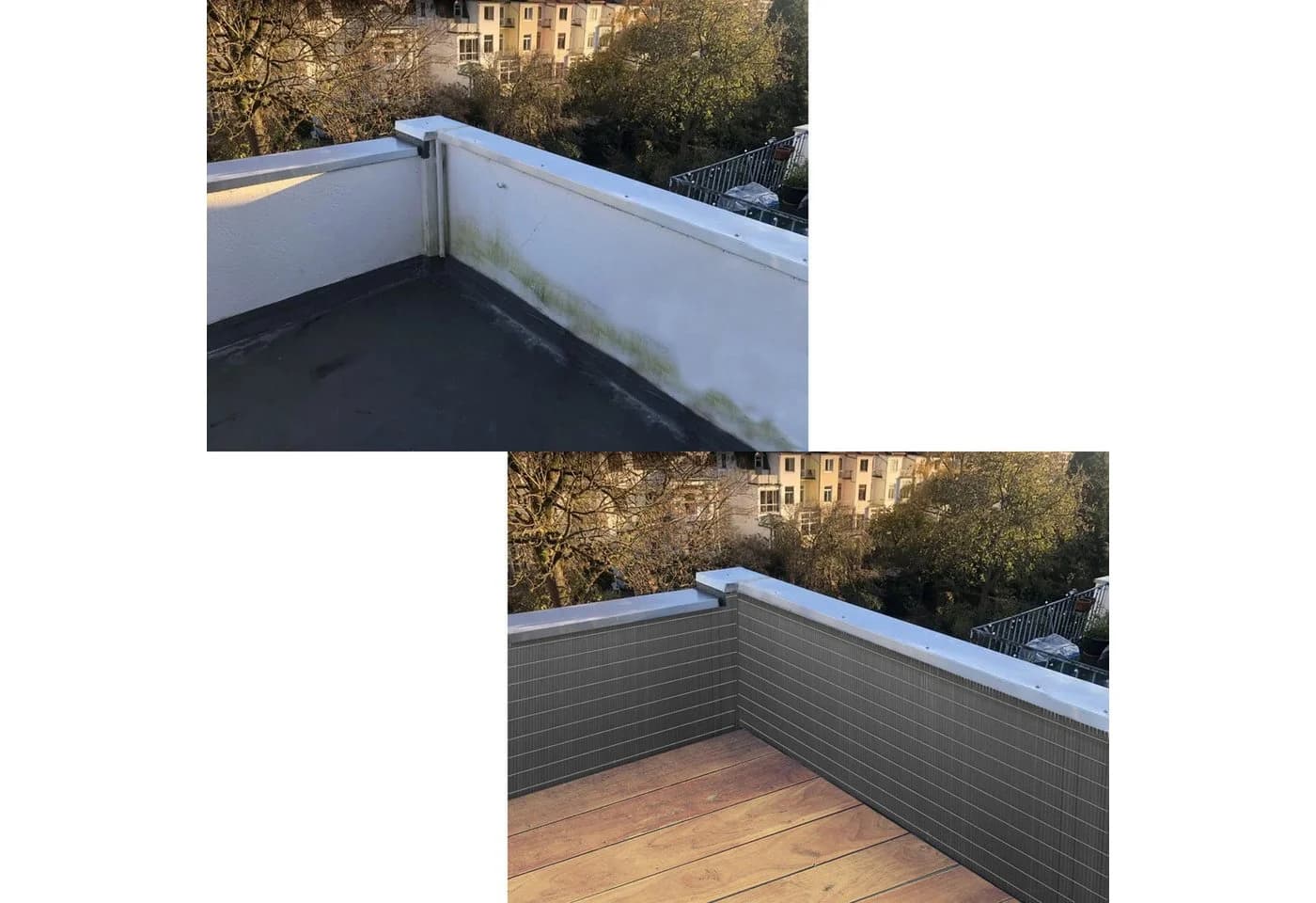 urfence Sichtschutzzaunmatten 100x300 PVC Sichtschutzmatte Anthrazit - Bild 4