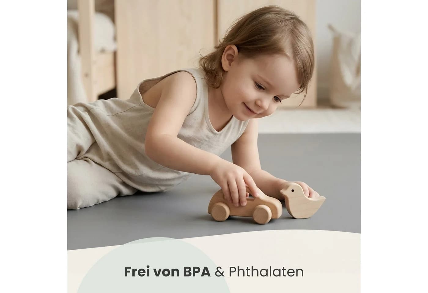 LittleTom Puzzlematte Grau 9-tlg. TÜV-geprüfte Krabbelmatte EVA - Bild 3