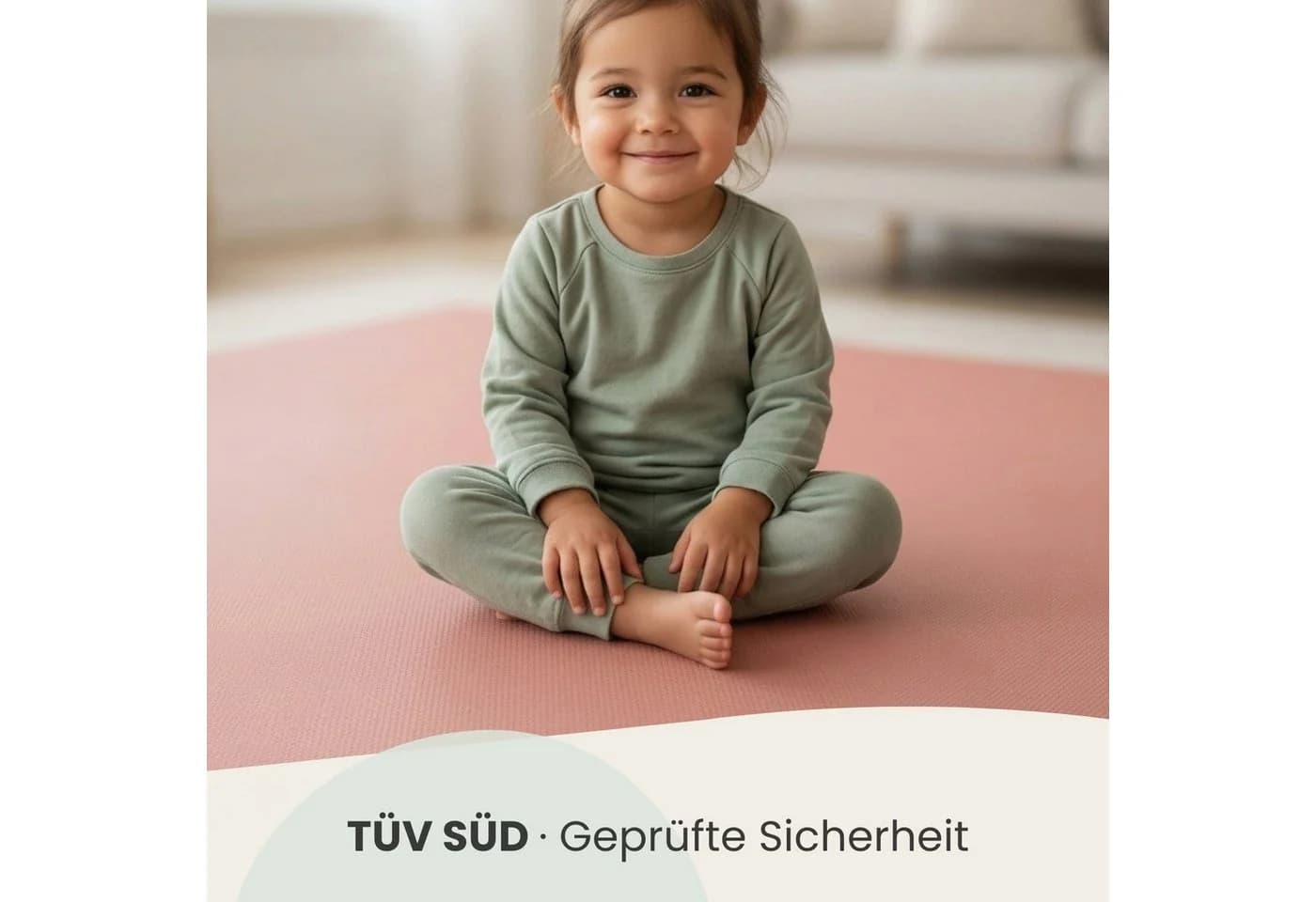 LittleTom Puzzlematte 9-tlg Rosa Baby Spielmatte
