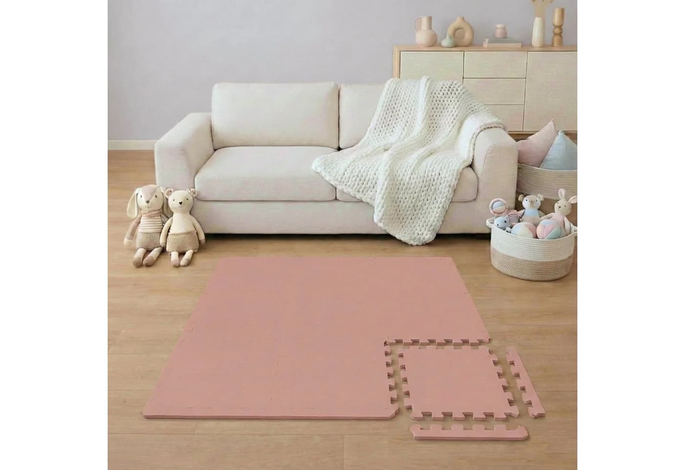 LittleTom Puzzlematte 9-tlg Rosa Baby Spielmatte - Bild 2