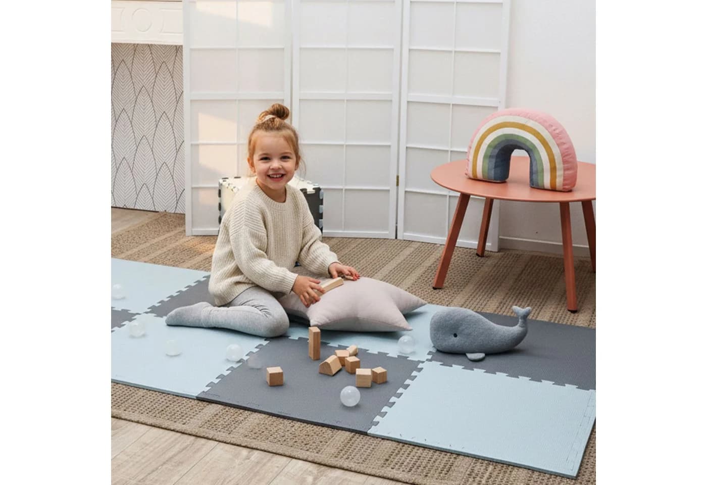 LittleTom Puzzlematte 8-tlg. EVA-Schaum Spielmatte 50x50cm