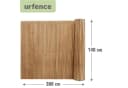 urfence Sichtschutzmatte Bambus 140x300 cm Braun Bild 4