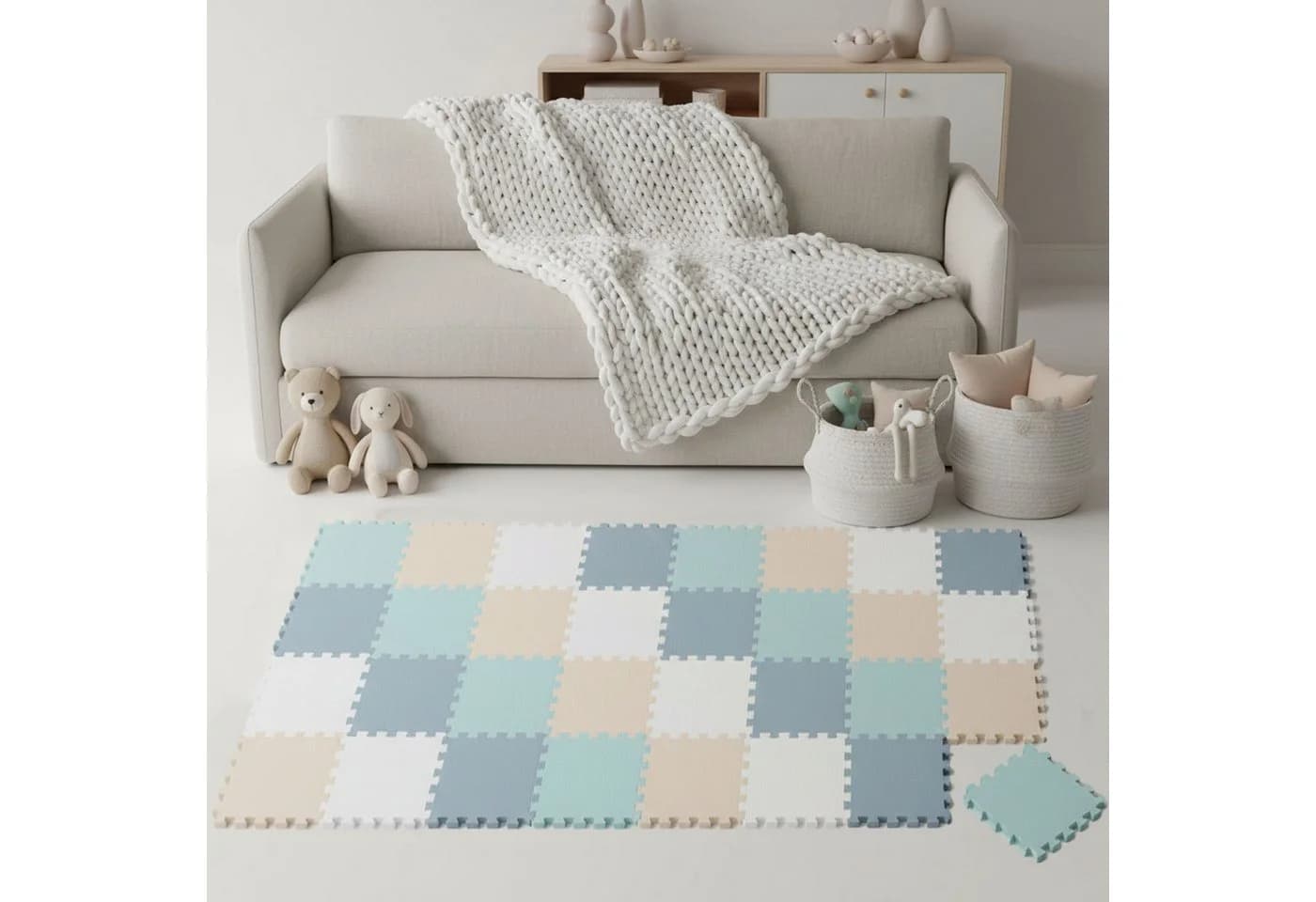 LittleTom Puzzlematte 36-teilig EVA Schaumstoff Baby Spielmatte - Bild 2