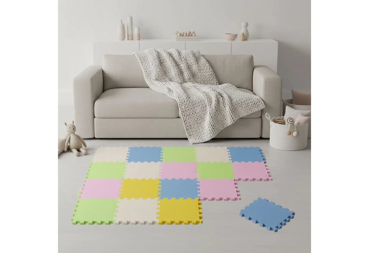 LittleTom Puzzlematte 18-teilig EVA Schaumstoff Krabbelmatte - Bild 2