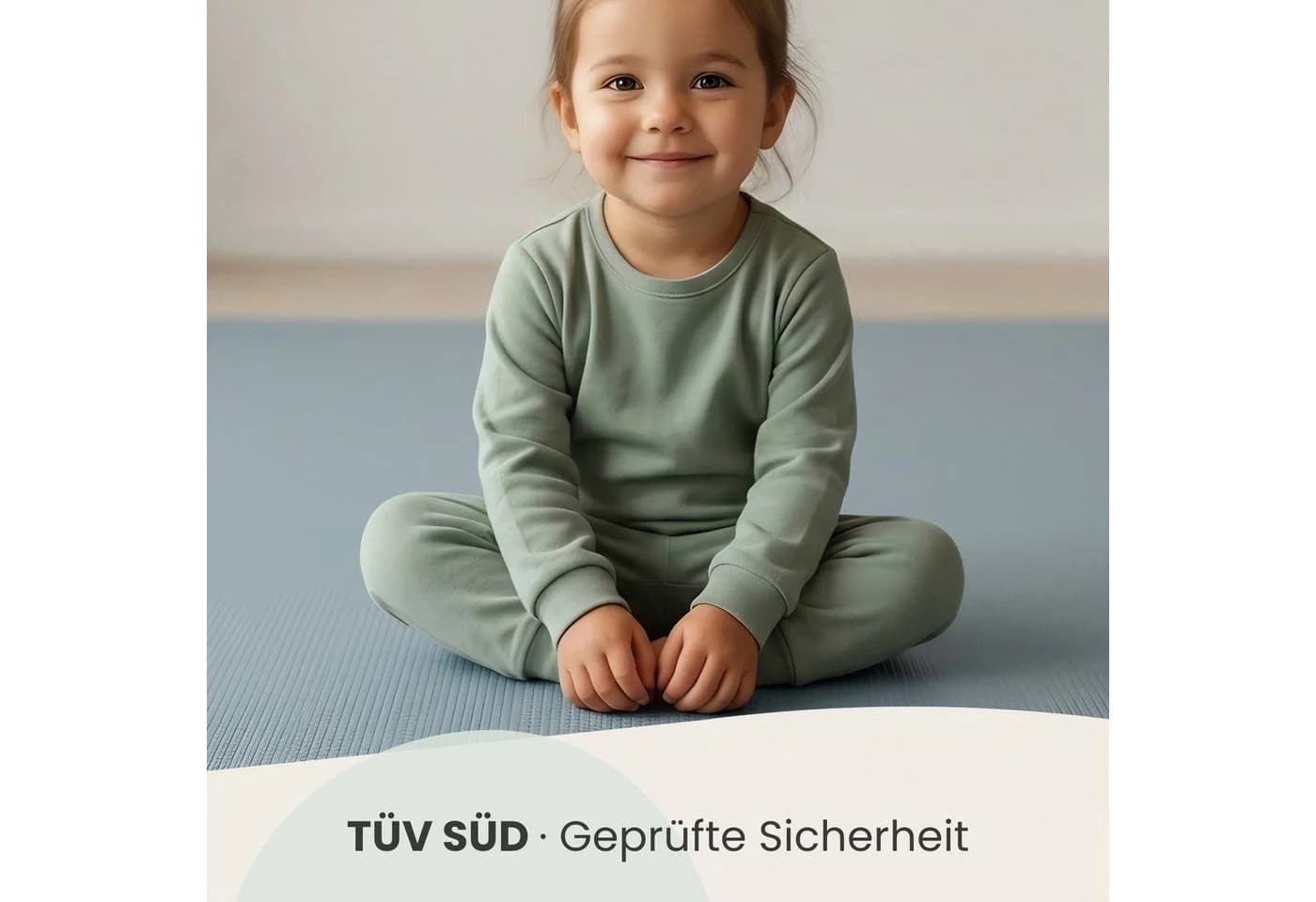 LittleTom Puzzlematte 18-tlg. Grau-Blau EVA Krabbelmatte