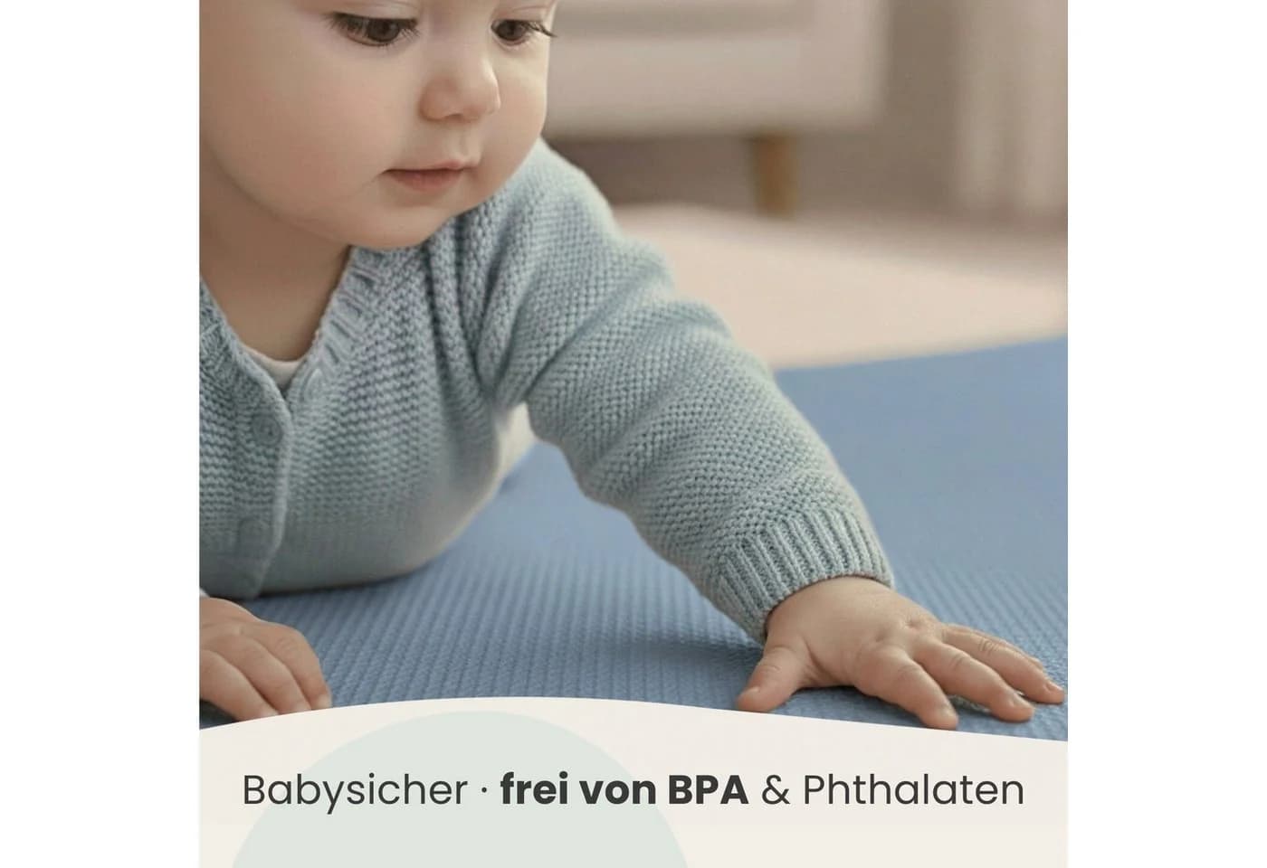 LittleTom Puzzlematte 18-tlg. Grau-Blau EVA Krabbelmatte - Bild 5