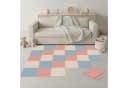 LittleTom Puzzlematte 27-tlg. Grau Blau Beige Rosa EVA Krabbelmatte Bild 2