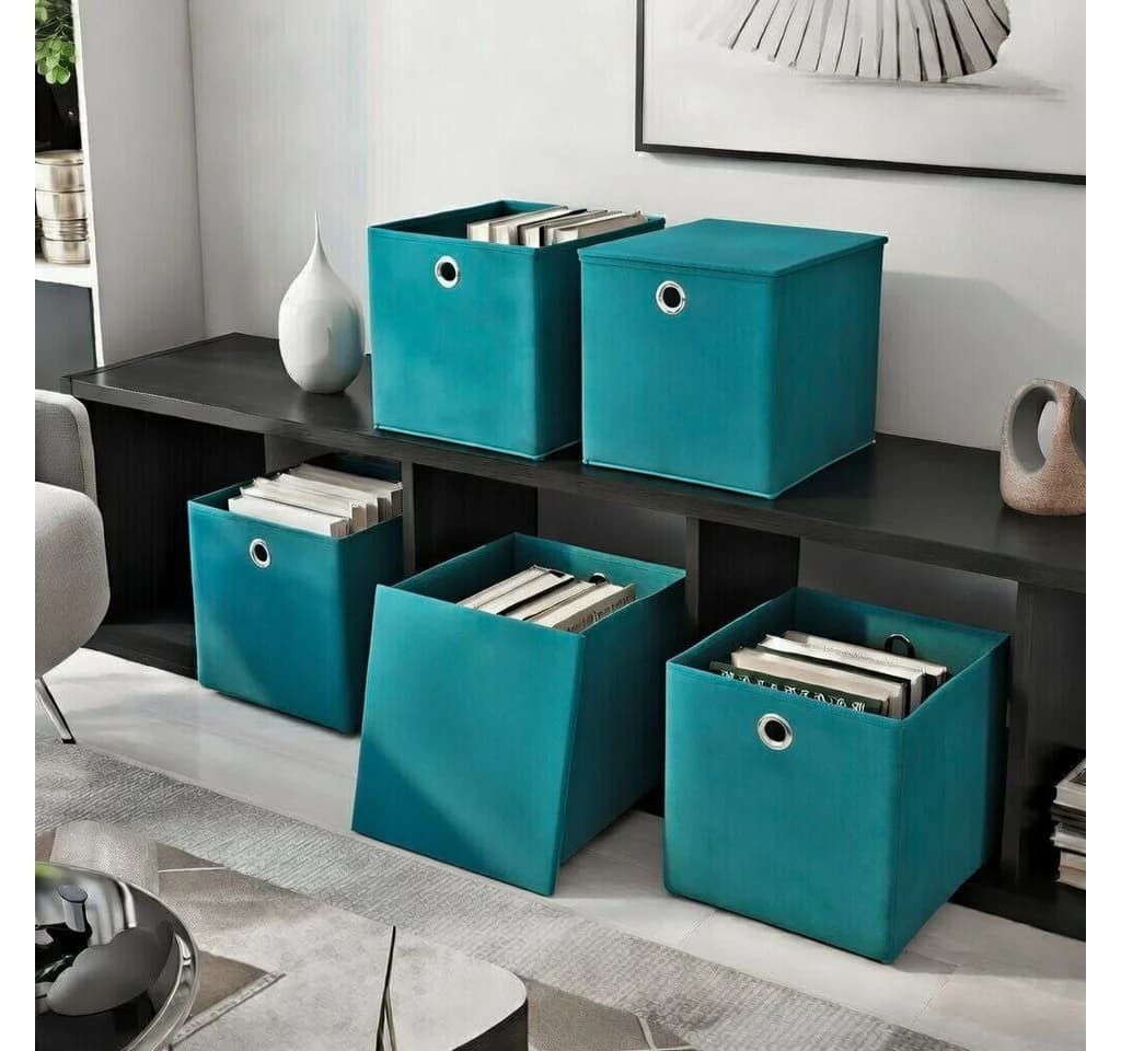 StickandShine Faltbox Set 19 Farben - Aufbewahrungsboxen passend Kallax