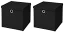 StickandShine Faltbox 2er Set Schwarz mit Deckel Bild 2