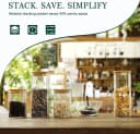 LIBWYS Vorratsgläser Set 12-tlg. Glas mit Bambusdeckel transparent Bild 4