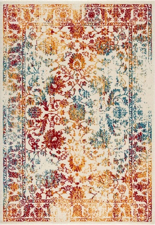 Sanat Teppich Vintage 1606 Bunt Floral Design