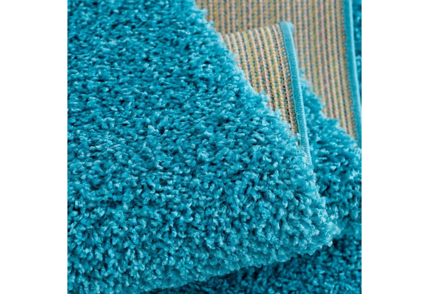 SANAT Hochflor-Teppich LOCA Shaggy aquablau 60x110cm - Bild 4