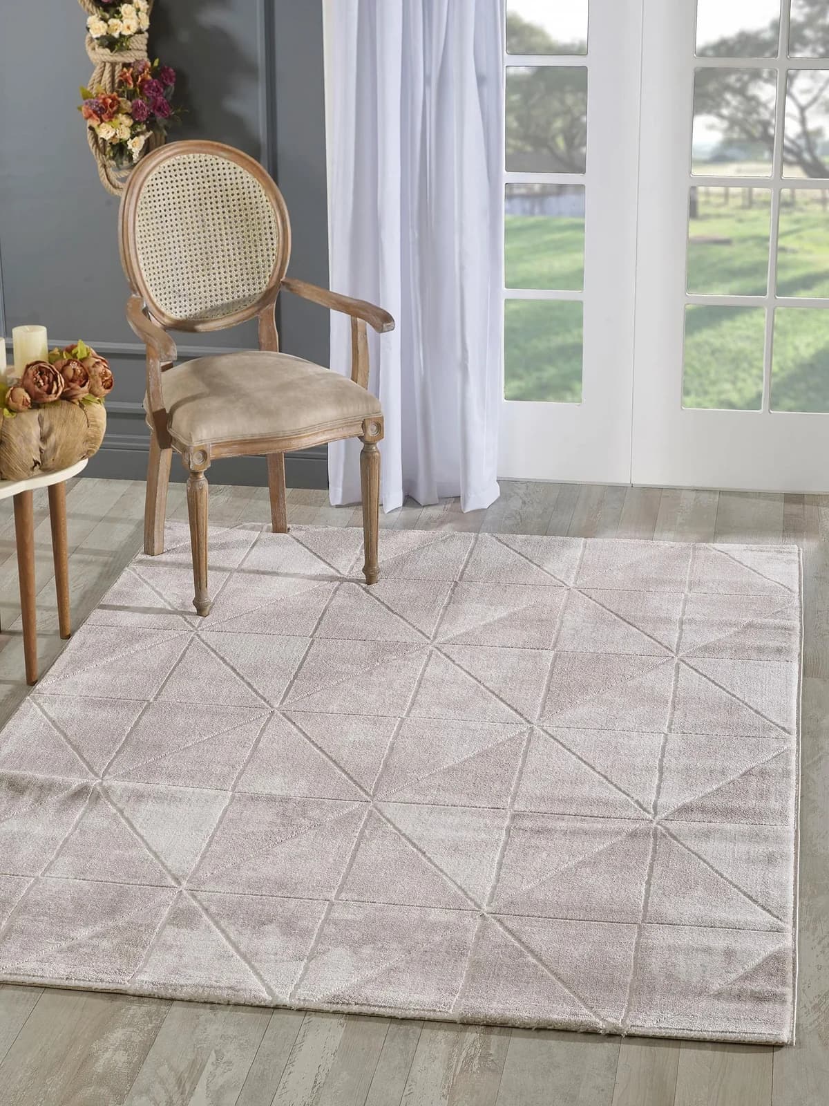 SANAT Harmony 3212 Vintage Teppich Beige Kurzflor