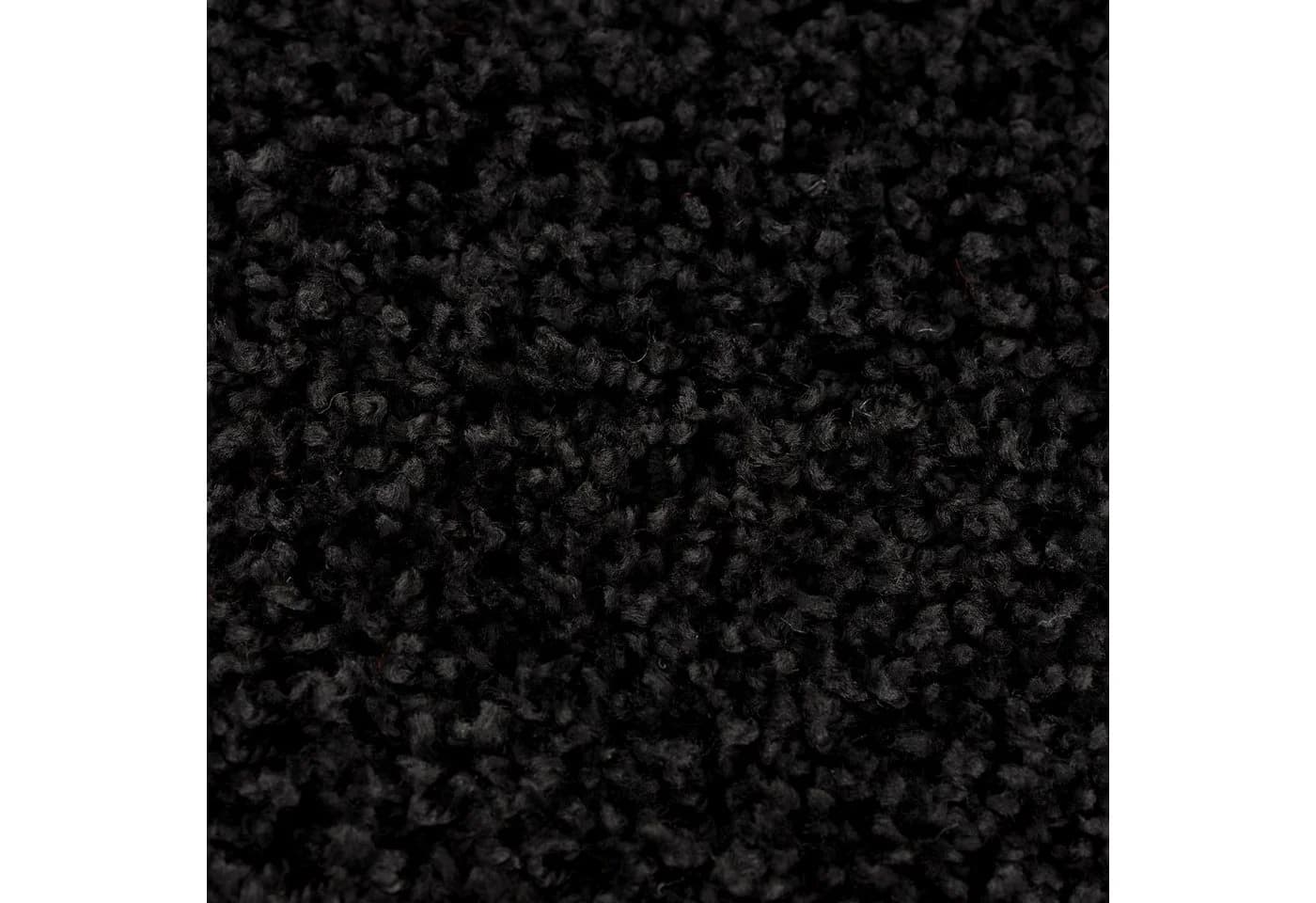 SANAT LOCA Hochflor-Teppich Schwarz Rund Shaggy - Bild 3
