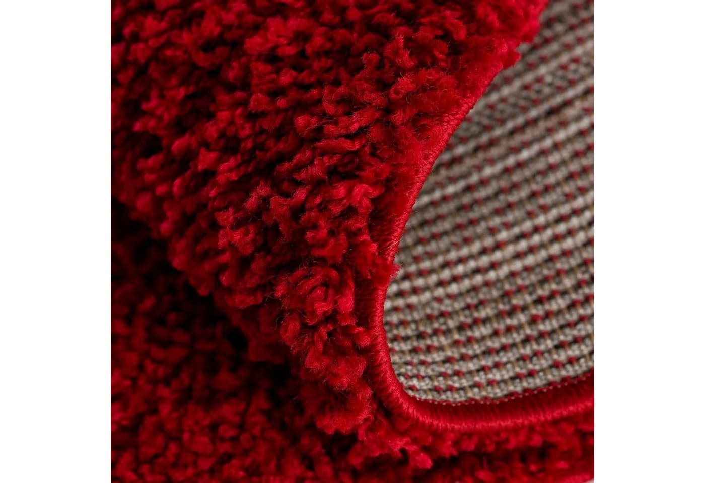 Hochflor-Teppich SANAT Loca Rot Kunstfaser