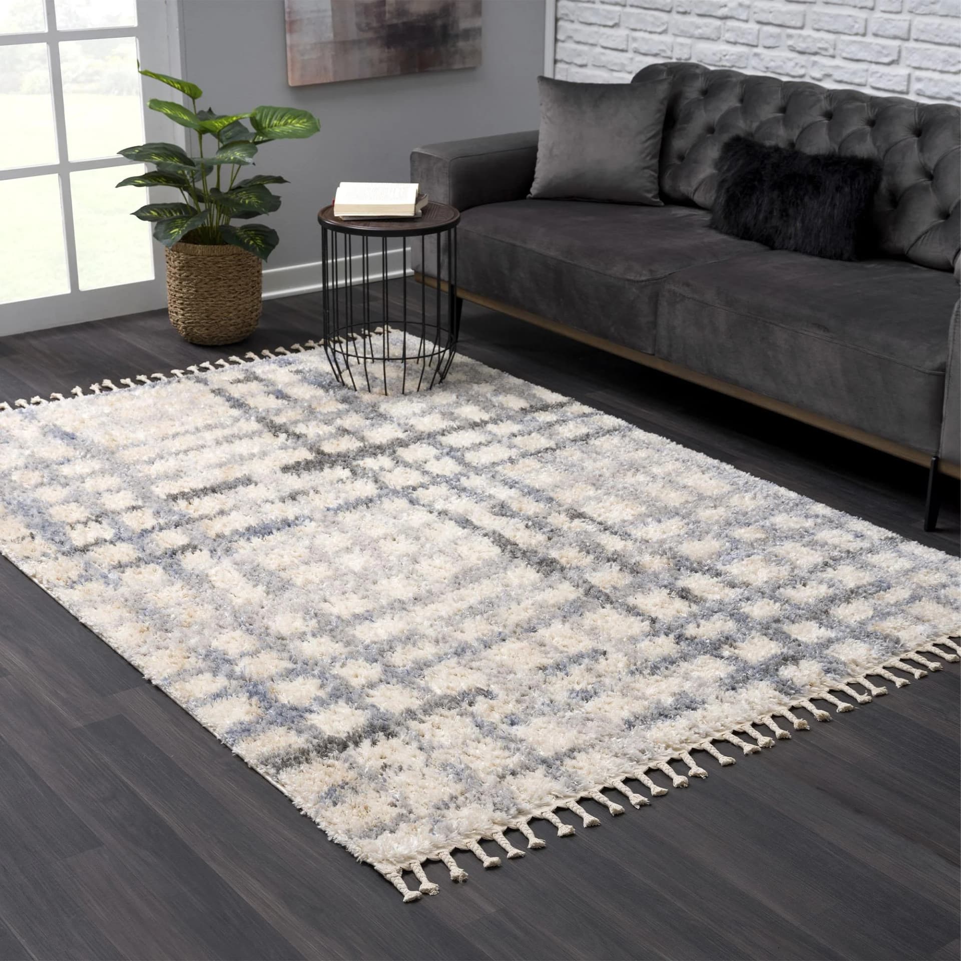 SANAT Teppich VERSAY Hochflor Creme 160x230cm