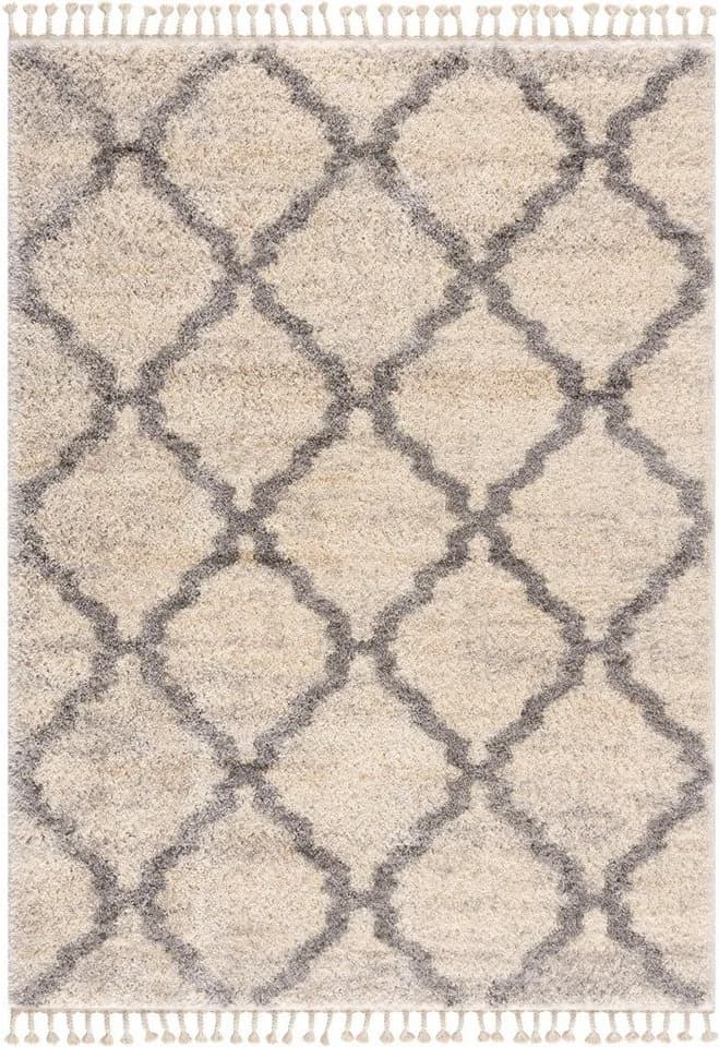 SANAT Teppich VERSAY Hochflor Beige 80x150cm Kunstfaser