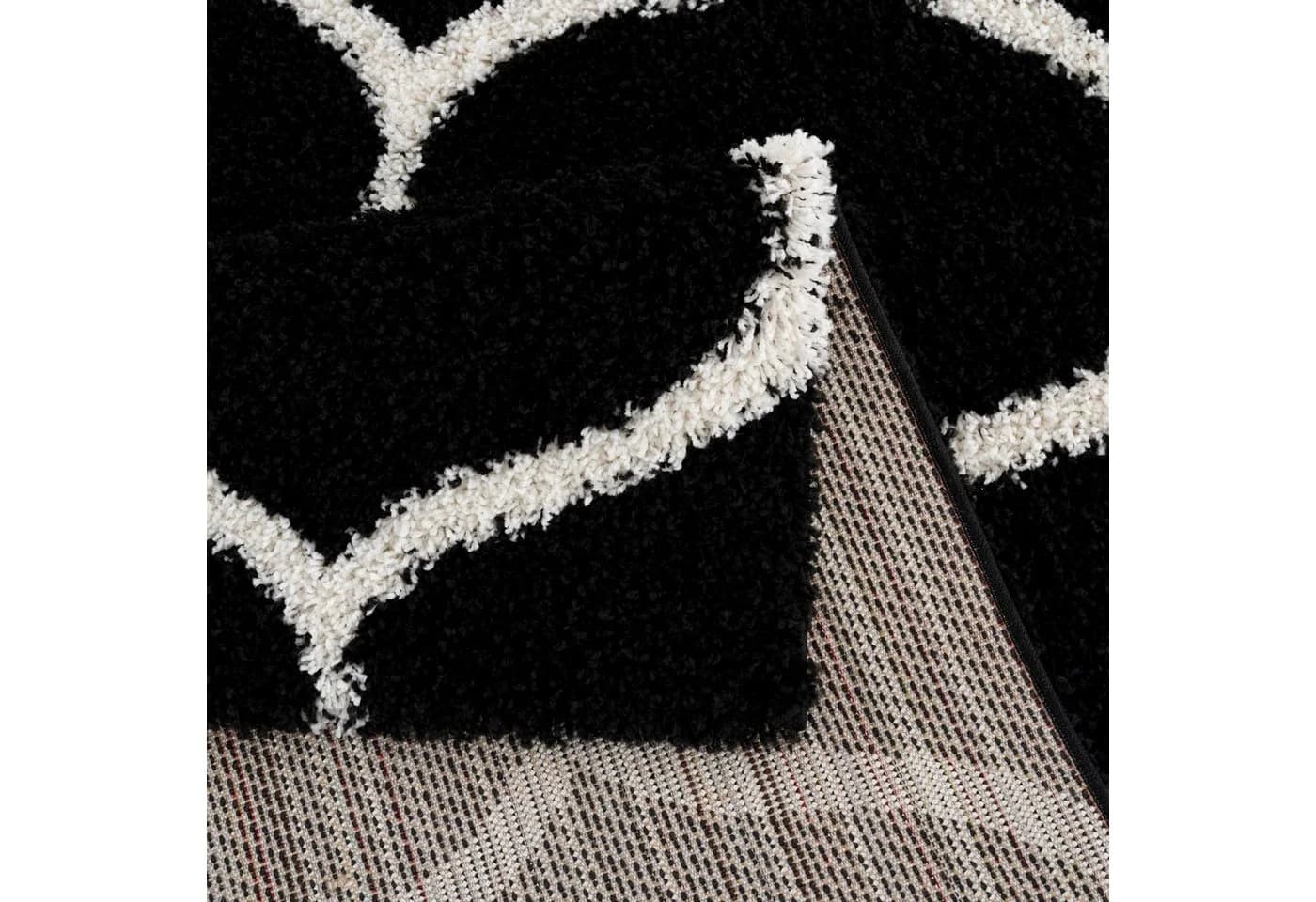 SANAT Hochflor-Teppich Madrid Schwarz Kunstfaser - Bild 3
