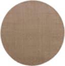 SANAT Teppich Uni Beige Rund 80cm Kunstfaser Bild 1