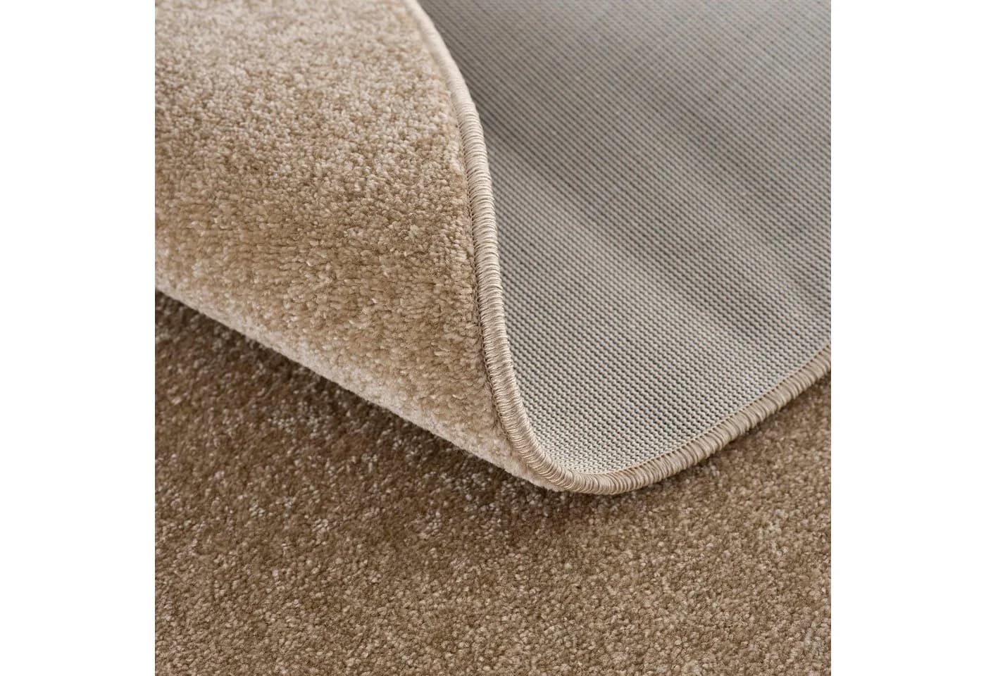 SANAT Teppich Uni Beige Rund 80cm Kunstfaser - Bild 3