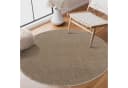SANAT Teppich Uni Beige Rund 80cm Kunstfaser Bild 4